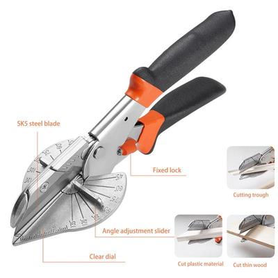 Miter Shears For Wood Adjustable 45 To 135 Degree Multi Angle Trim Cutter Turnbuckle Closure Gasket Shear With 2 Spare Blades