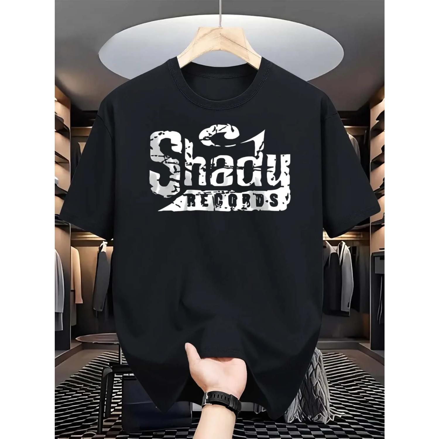 

Shady Records Hip Hop Pattern T-shirt Suitable for Concerts, Gyms, Outdoor Activities - Spring_Summer_Autumn Street Style S чёрный