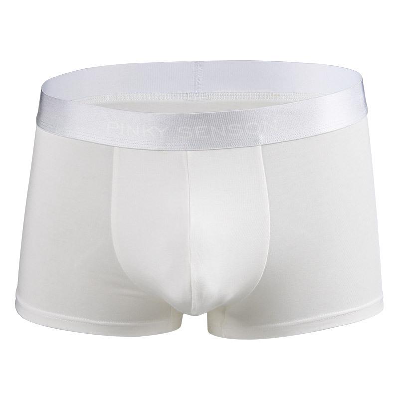 Men's Lenzing Modal Breathable Plus Size Sports Boxer Briefs - Solid Color, Thin, Four-Corner Design