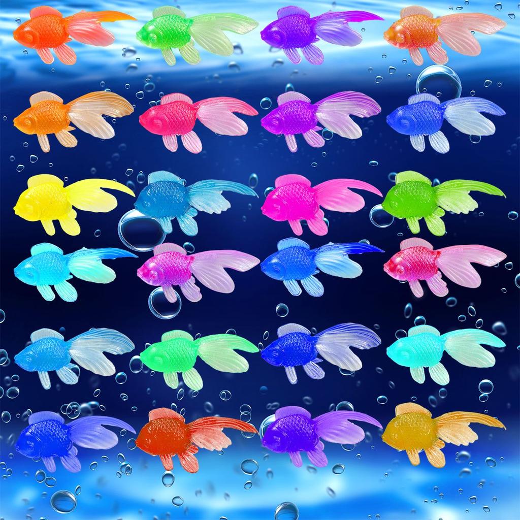 20pcs Floating Fake Goldfish Set with 2 Nets - Realistic Plastic Water Decor for Indoor/Outdoor, No Battery Summer Pool ZSY