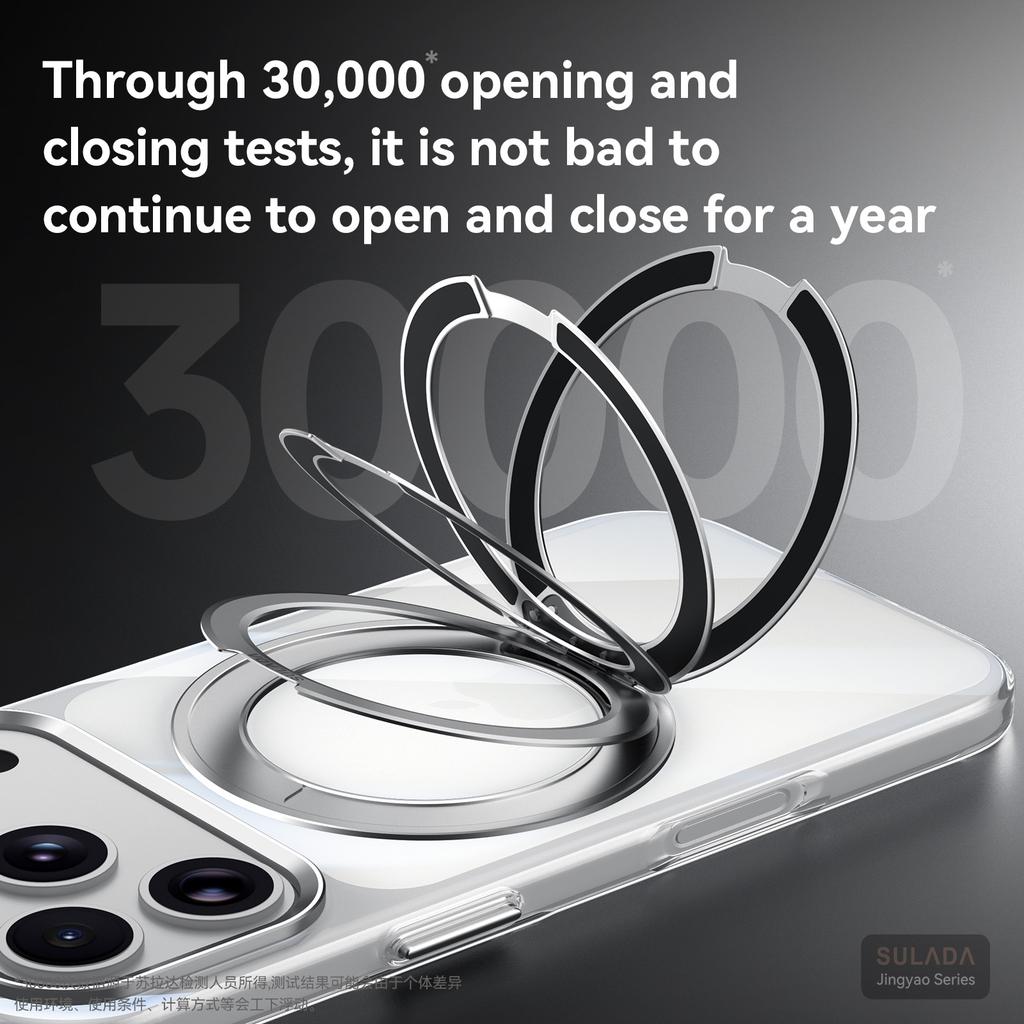 360 Rotating Magnetic Stand High Transparency Phone Case for iPhone 17 Pro Max 16 Shockproof for Magsafe Metal Lens Slim Cover