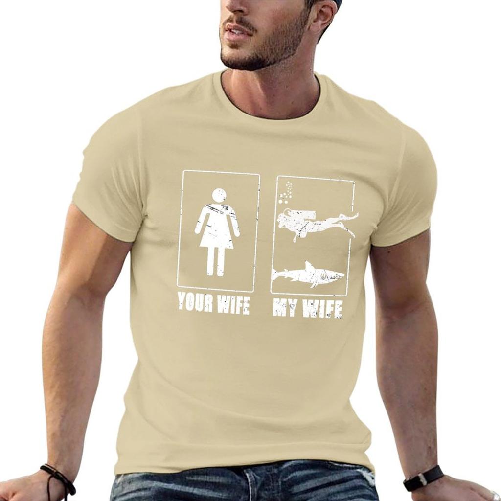 Your Wife My Wife scuba diving  funny scuba diving gift idea for wife  my vs your Tshirt sports fans t shirt men