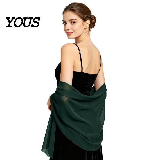 Comoda Coperta per Eventi Speciali Sciarpe e Coprispalle da Donna Abiti da Sera, Foulard da Matrimonio Trasparente Sposa, Sciarpa in Chiffon Morbida Abito Formale Donna, Elegante