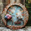 1 Piece 2D Flat Hanging Tin Sign Hand Painted Artwork For Home Wall Decor