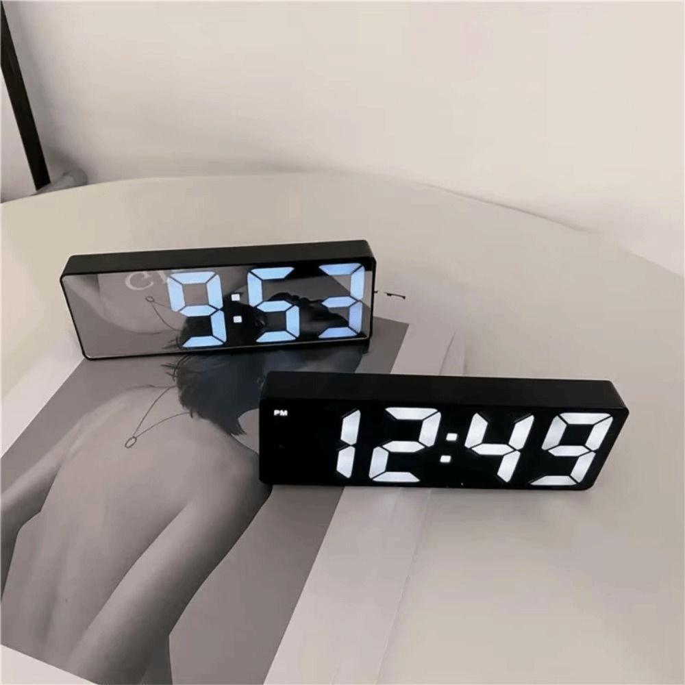Dual Alarm Voice Control Digital Alarm Clock Adjustable Desktop Clock  Living Room