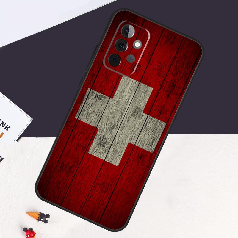Schweiz Schweizer Flagge Hülle Für Samsung Galaxy A22 A16 A33 A36 A56 A26 A15 A55 A53 A35 A32 A52 A54 A34 A14 A05 A06
