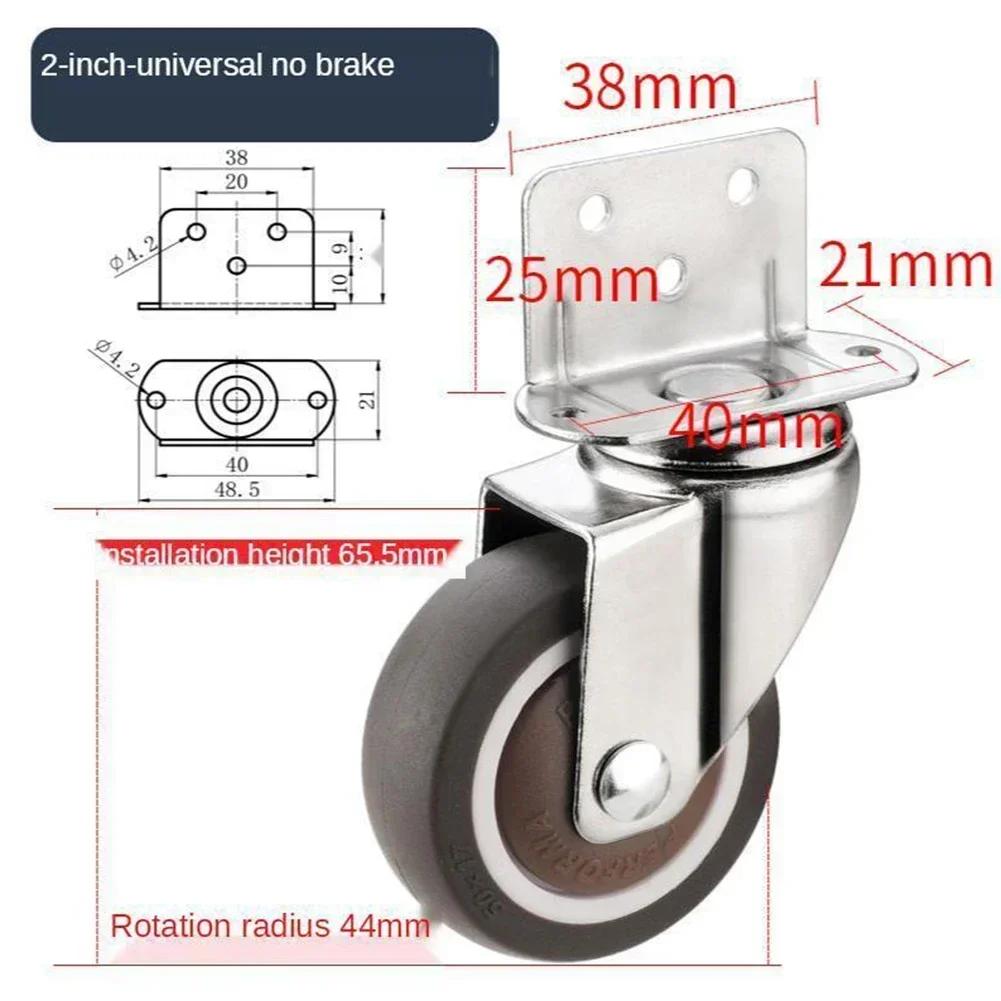 1pcs Furniture Casters Wheels Heavy Duty Casters 20kg Mute Swivel Wheels For Moving Furniture Office Chair Trolley Wheels