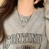 Cold Wind Double-layer Necklace Stacked with Light Luxury Niche Design Sense Collarbone Chain Trendy Personalized Accessories Simple Neck Chain