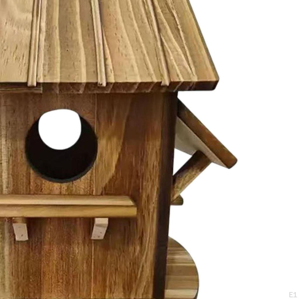 Bird House Breeding Box Creative Crafts Hanging Birdhouse Nesting Shelter for Backyard Balcony