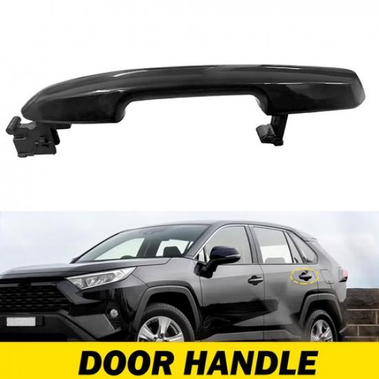 1X Left Rear Exterior Door Black Handle Outside Fit Rav4 Toyota 2017-
