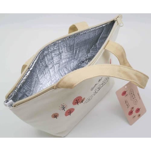 OSK Hedgehog Lunch Tote Bag, Insulated Lunch Bag with Zipper, Stylish, Cute, and Simple Design, Unisex, for Kids, Students, and Adults (TB-14)