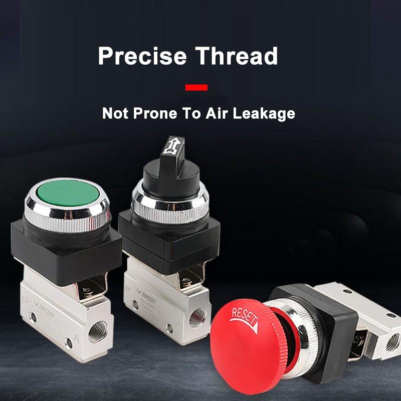 1PCS Push Button Pneumatic Mechanical Valve MOV-01 MOV-02 MOV-03 MOV-03A Manual Valve Air Switch Control Valve Momentary