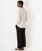 Seuteulaikeu Drop Shoulder Loose Fit Linen T-Shirt (Ivory)