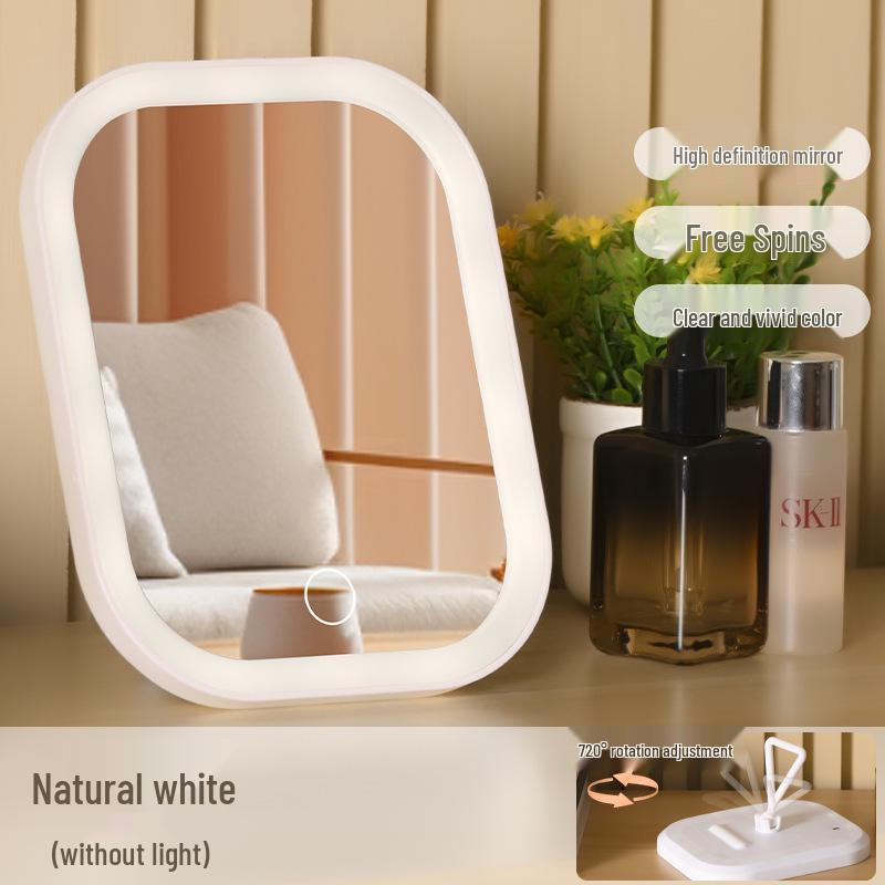 Portable Folding LED Vanity Mirror for Travel and Bedroom