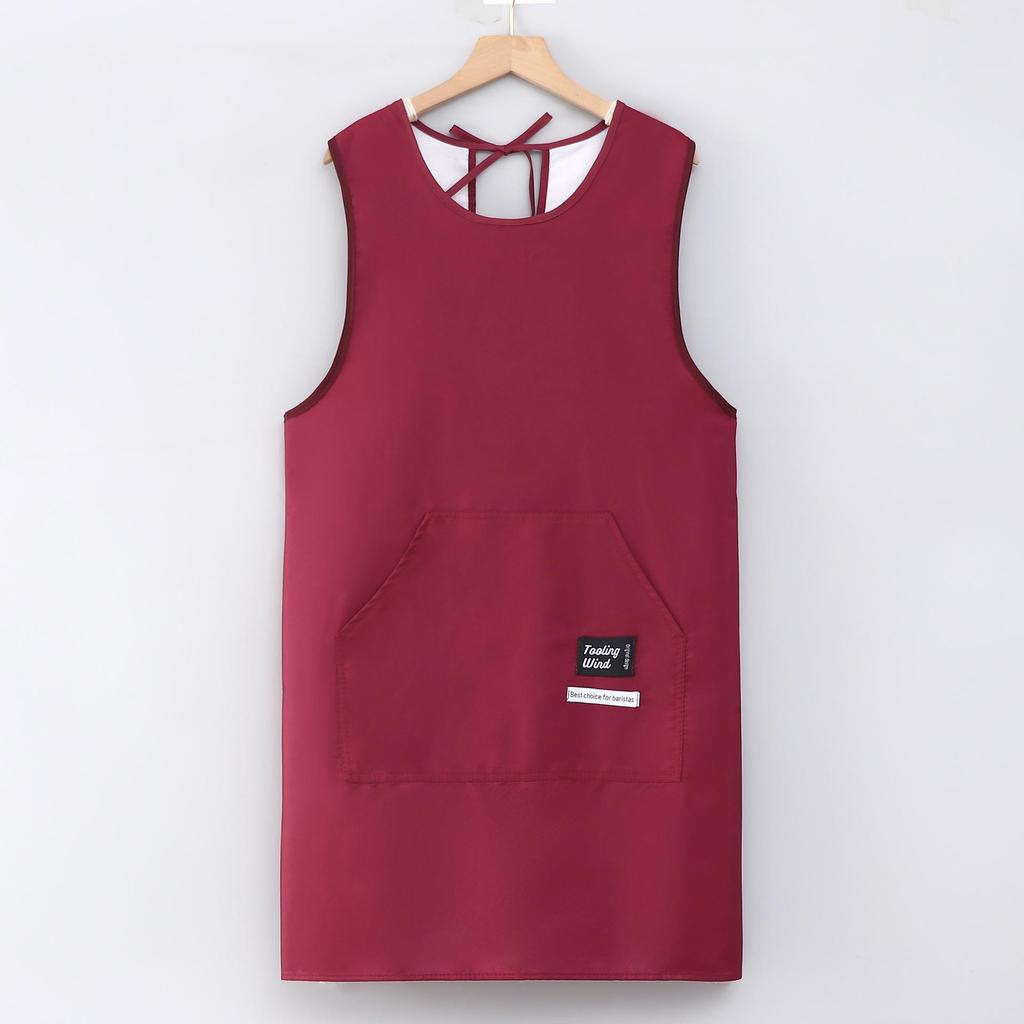 Waterproof Oil-Proof Sleeveless Kitchen Apron for Women - Fashionable and Breathable