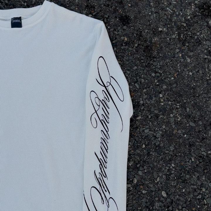 American Cross-Border Floral Print White Casual Long-Sleeve T-Shirt