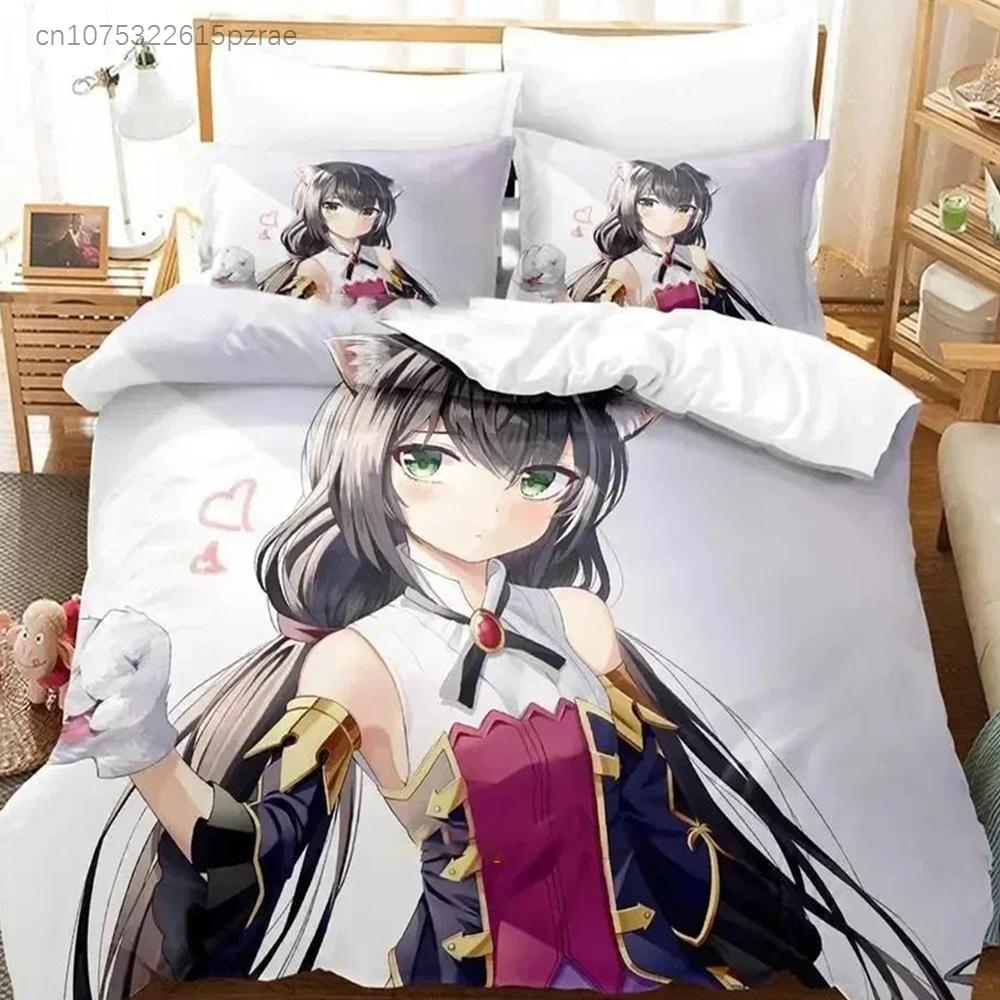Anime Game Princess Connect! ReDive Bedding Set Duvet Cover Bed Set Quilt Cover Pillowcase Comforter King Queen Sizes Boys Adult