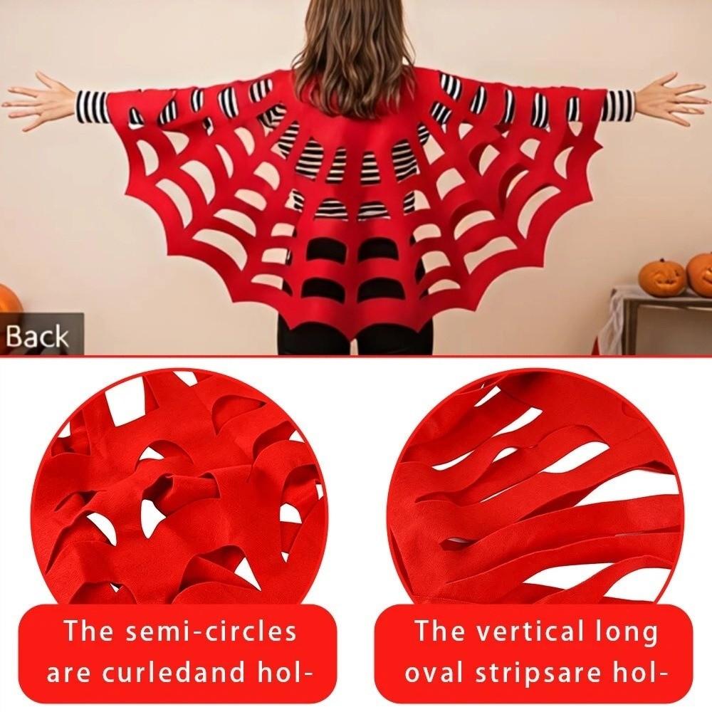 Felt Material Halloween Cape Solid Color Felt Mesh Cape Retro Cosplay Cloak Adult