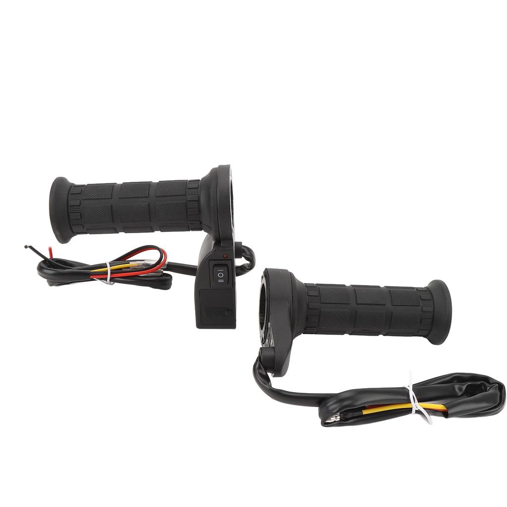 12V 22mm Motorcycle Heated Handlebar with Voltage Display USB Output Adjustable High Low Temp