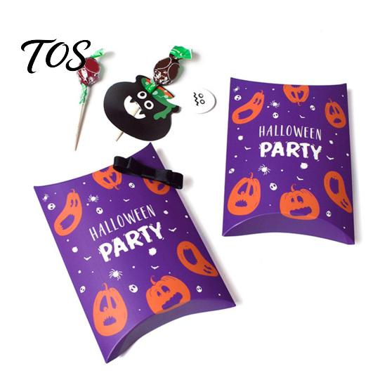 Theme Decor 10 Pcs Halloween Cardboard Candy Boxes for Kids, Cute Trick or Festival Snack Packs Treat Containers Snacks Cookie Small Gifts,