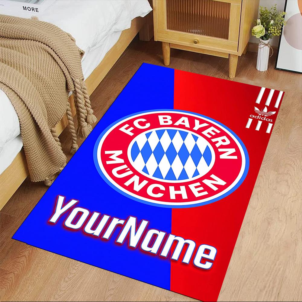 Bayern Munich Personalized Name Area Rug Perfect for Hallway Dormitory Living Rooms Bedrooms Antislip Carpet Office home decor