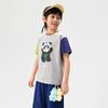 EBAER Unisex Kids' 100% Cotton Color Block Antibacterial Short-Sleeve T-Shirt