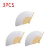 10-1pcs White Foldable Paper Fan Portable Chinese Bamboo Fan Wedding Gifts For Guest Birthday Party Decoration Kids Painting