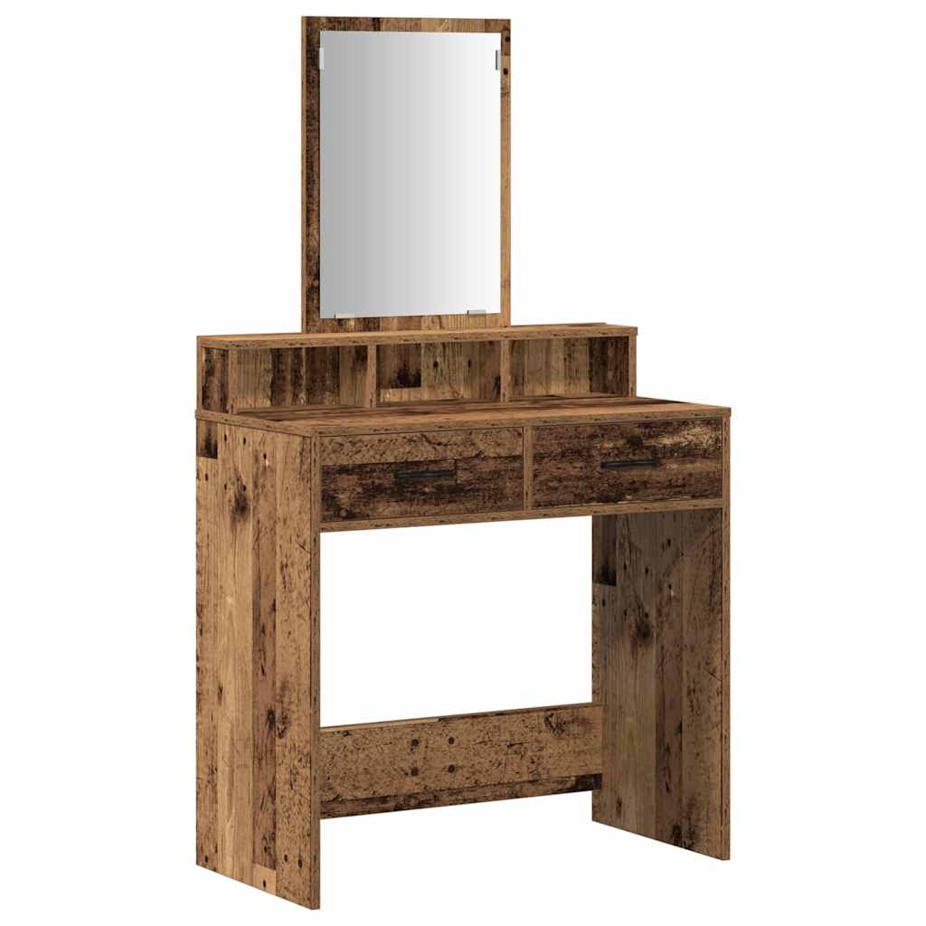 Vintage style Makeup Table with Shelf 79 x 41 x 140 cm Engineered Wood