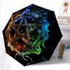 1pc Symbol of Fire Water Earth and Air in Harmony Pattern Umbrella, Fashionable, Personalized, High-Value Folding Umbrella, a Must-Have for Summe