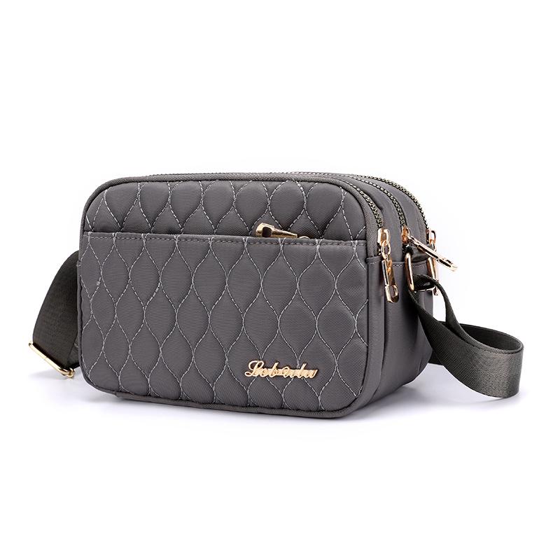 

Новые водонепроницаемые сумки через плечо из нейлонового холста 2020 года для женщин серый