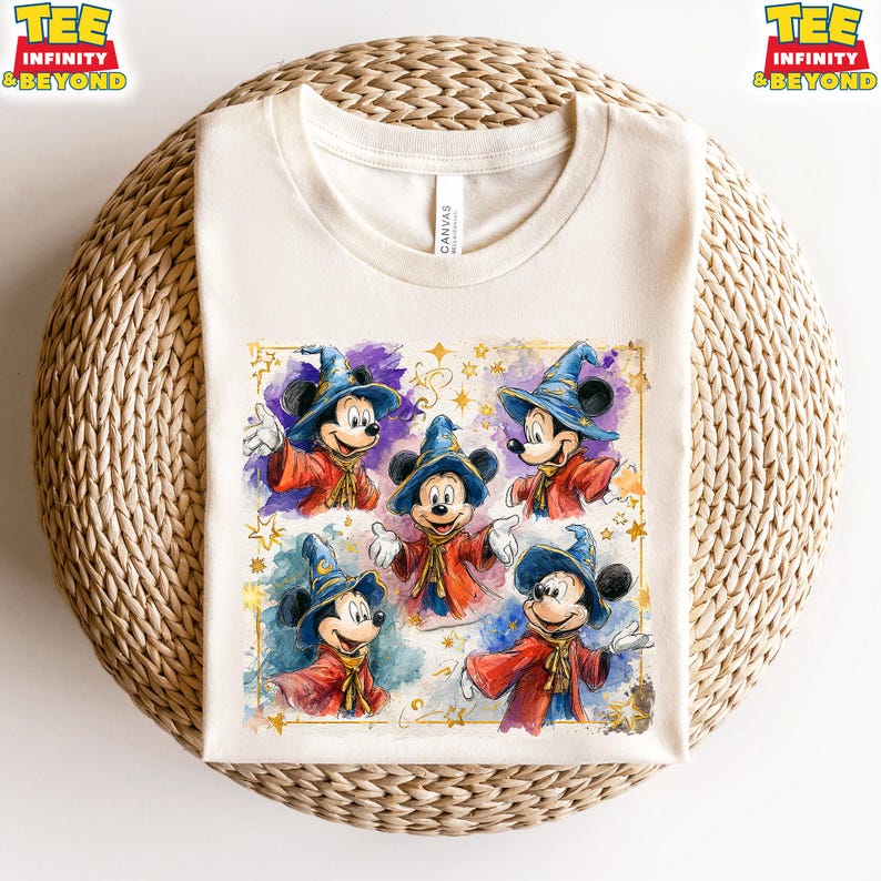 Disney Fantasia T-Shirt, Mickey Sorcerer T-Shirt, Fantasmic Sorcerer Mickey Wizard Disney Trip T-Shirt, Disney World Fantasmic Show T-Shirt 110