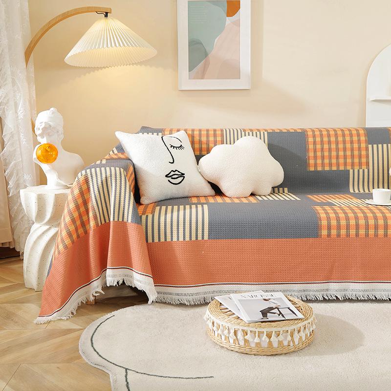 

Чехол и подушка для дивана с противоскользящим покрытием в стиле бохо - для круглогодичного использования 180*180cm (Single Sofa)