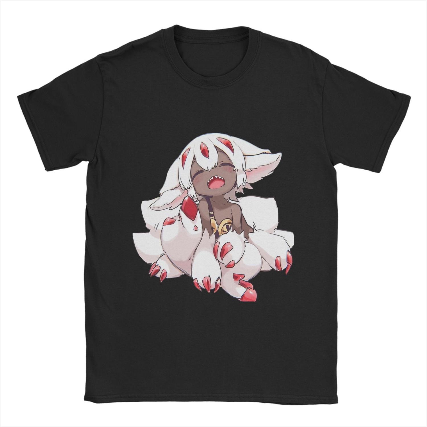

Men T-Shirt Made In Abyss Vintage Cotton Tee Shirt Short Sleeve Faputa T Shirts Crew Neck Clothing Birthday Present S