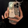 For Apple 15 Mobile Phone Case 16 Glitter Ins Korean Style Dog Holder for IPhone17pro Max