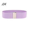 Comfortable Stretch Belt Wide Elastic Waist Belt, Adjustable Stretchy with Metal Stylish Modifier Square Buckle, Slimming Waistband for Dresses