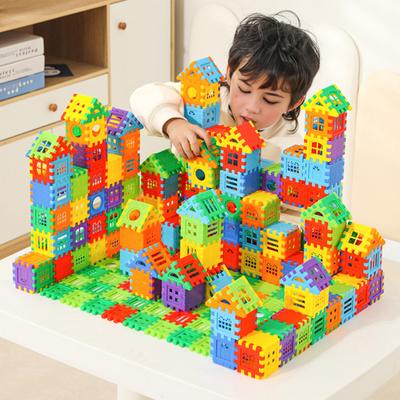 140/160/260Pcs Kids Waffle Building Blocks Toy Toddlers Boys Girls Interlocking Blocks Construction Learning STEM Educational Toy Set