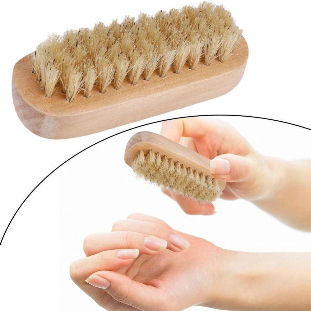 

Щетка для мытья ванны Деревянная щетка для ногтей Новая двусторонняя щетка для ногтей