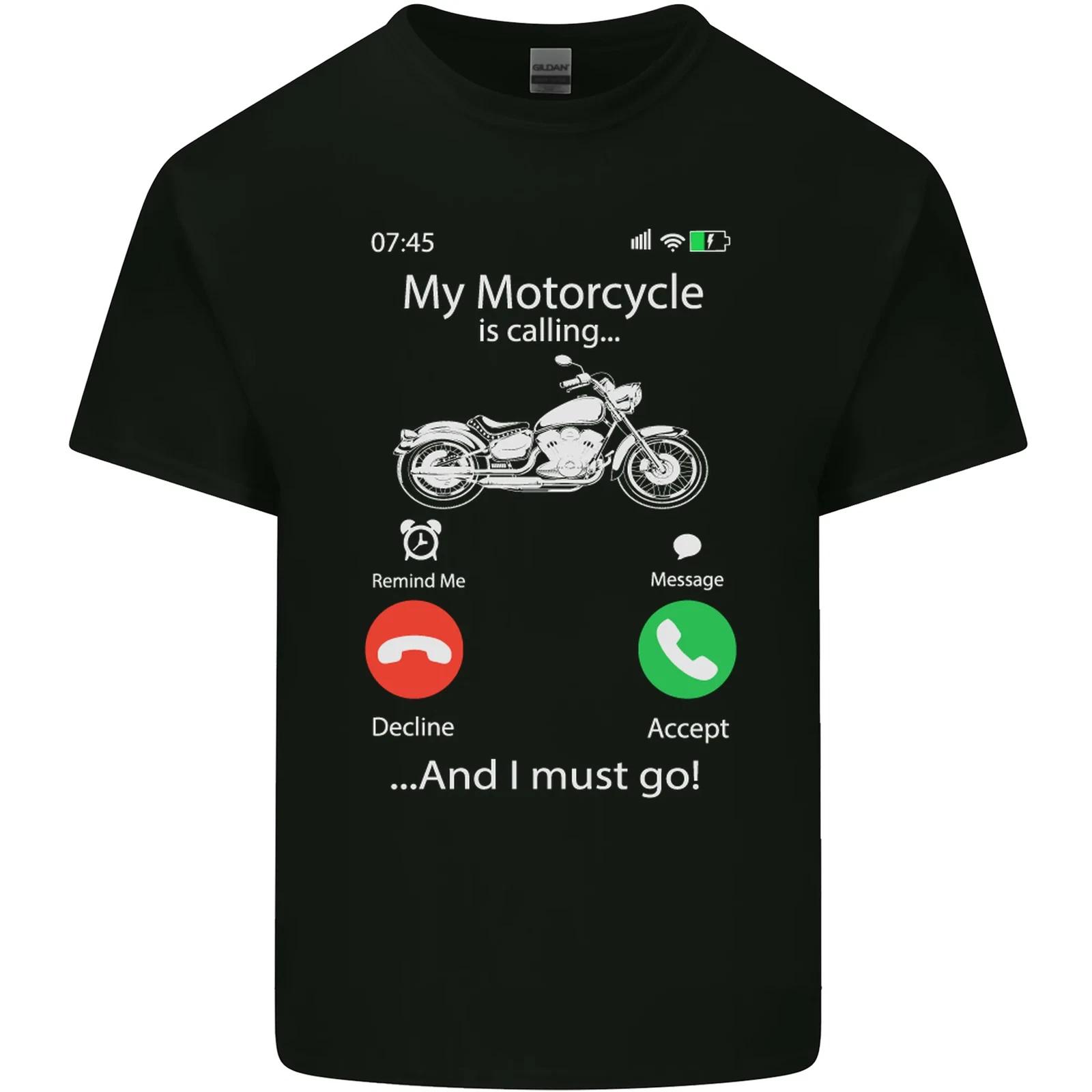 My Motorcycle Is Calling Biker Motorbike Kids T-Shirt Childrens 3XL