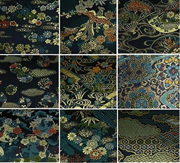 Men's Tea Ceremony Beginner's Set, Urasenke Nishijin-ori, Large Tri-Fold with Confectionery Pocket (Pure Silk Fukusa)