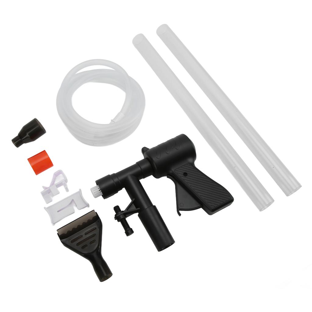 Aquarium Gravel Cleaner Pneumatic Long Nozzle Quick Fish Tank Water Changer with Air Pressure Button
