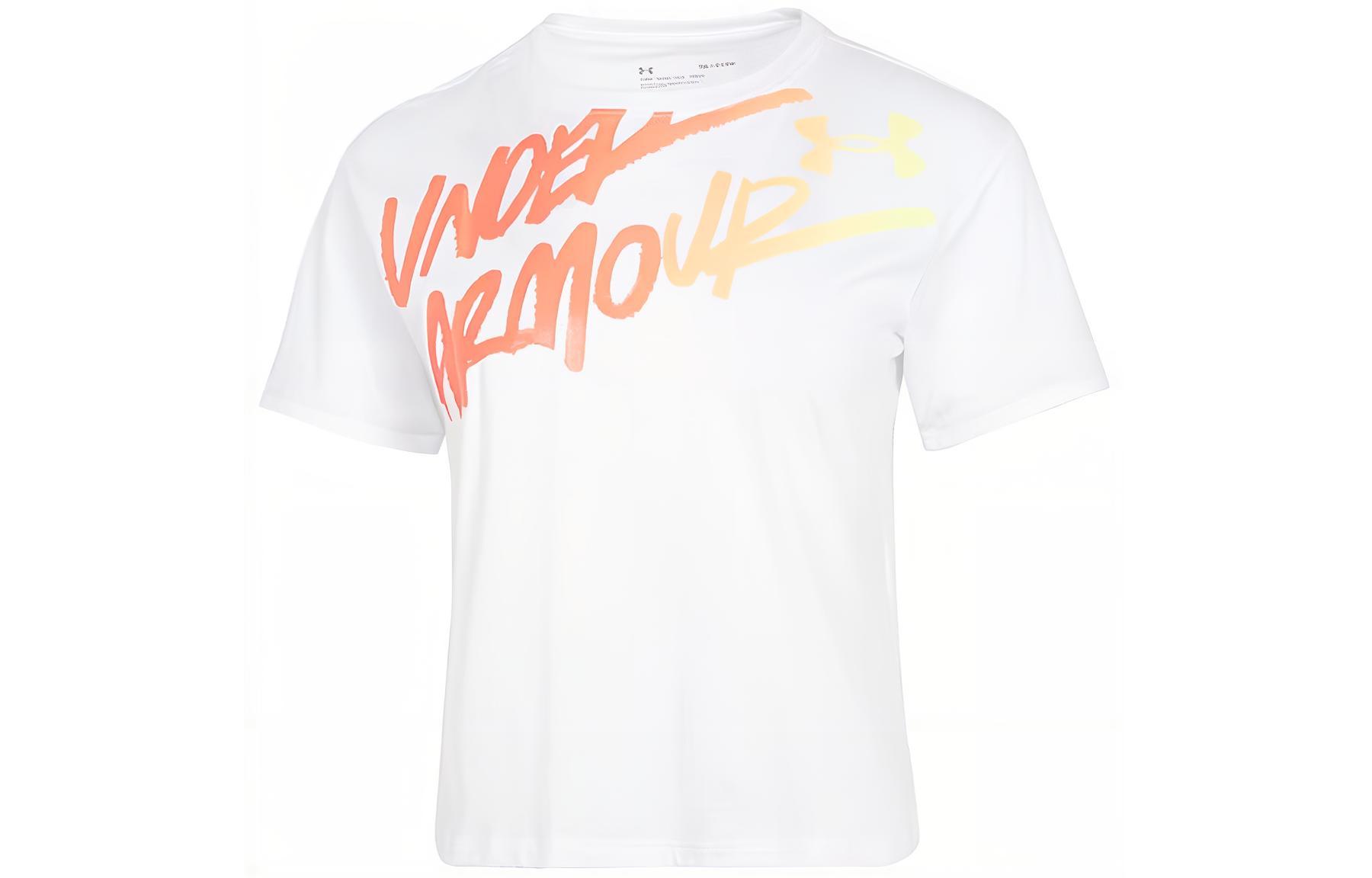Under Armour Drop Shoulder Sleeve T Shirt Women s White 1366006-100 M
