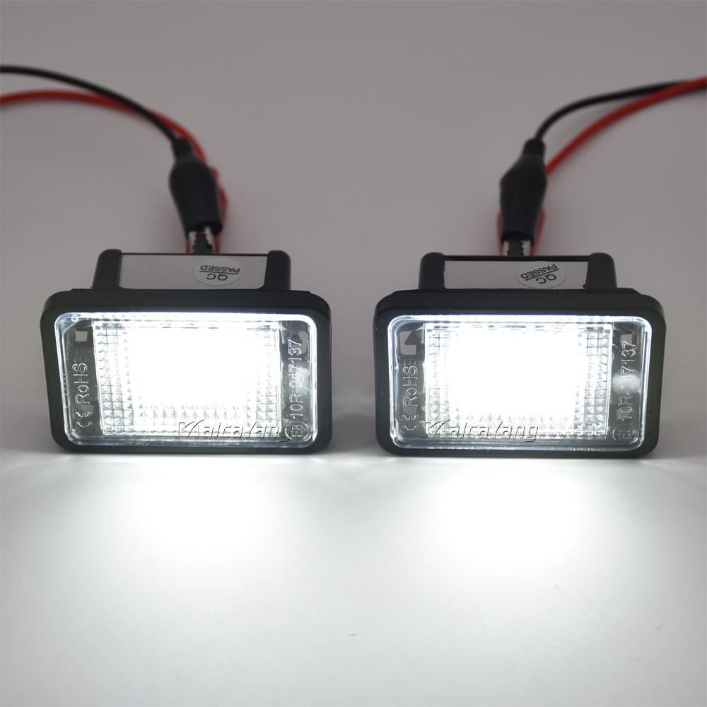 For Car 2Pcs LED License Plate Lights Error Free LED Number Plate Lamp for Mercedes Benz GLK X204 2007-2013 A2048200156