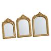 Arched Resin Frame Dressing Table Mirror Vintage Style Makeup Mirror for Bedroom Home Salon and Wedding Gift Decoration