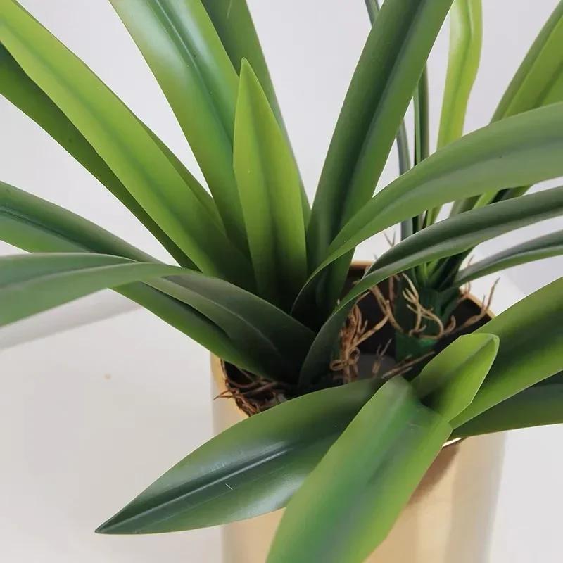 Study Decorative Artificial Clivia Leaves Plants Fake Flower Bedroom Decoration Simulated Cymbidium Leaf Green Plant Floral