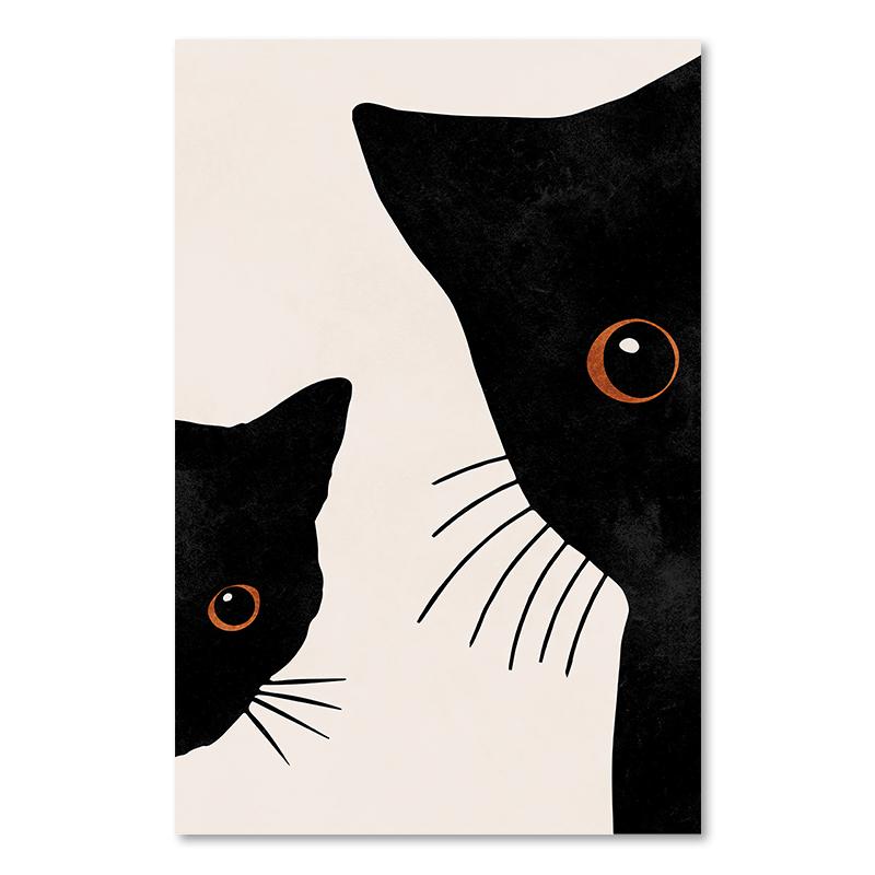 

Солнечные чаши Черные кошки Холст Картина Абстрактная постер в стиле бохо Комната Настенное искусство Детская минималистская нейтральная картина с принтом для домашнего декора 21x30cm No Framed