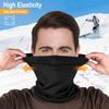 Winter neck warmer, unisex windproof face mask with fleece lining, suitable for hiking, skiing, cycling, and ice fishing