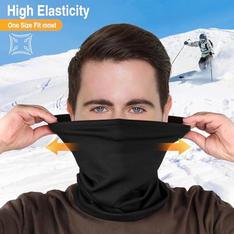 Winter neck warmer, unisex windproof face mask with fleece lining, suitable for hiking, skiing, cycling, and ice fishing