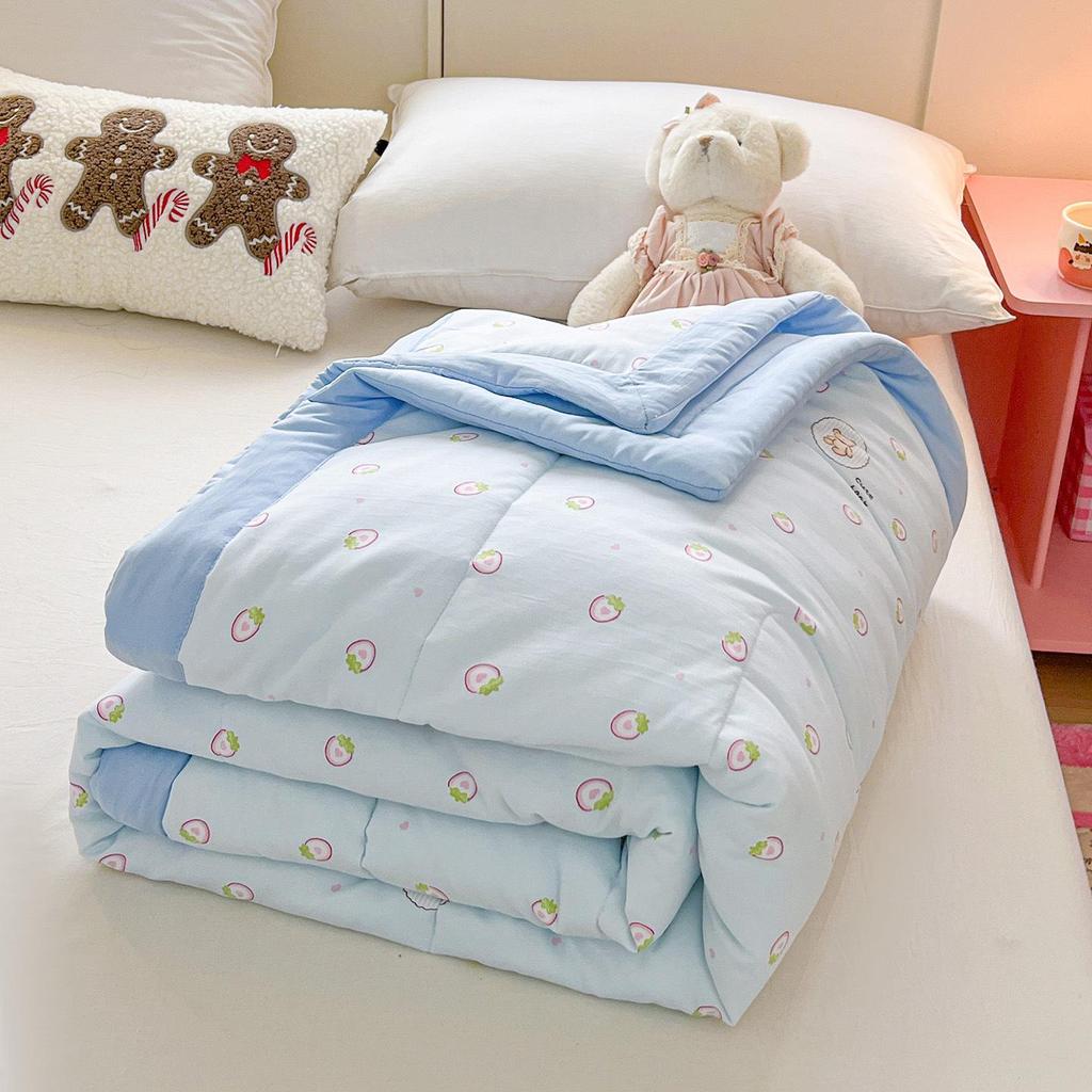 2026 Soft Washed Cotton Summer Quilt - Lightweight, Washable Air Conditioning Blanket