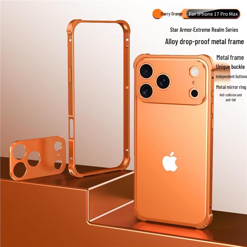 Stilvolle Apple iPhone 17 Metallrahmenhülle: Leichter, wärmeableitender Objektivring aus Aluminiumlegierung für iPhone 16 & 15