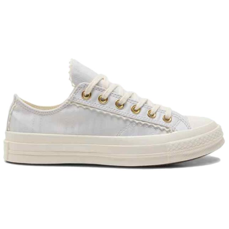 Converse Chuck 70 OX comfortable and stylish, durable, low-top canvas shoes for women, white